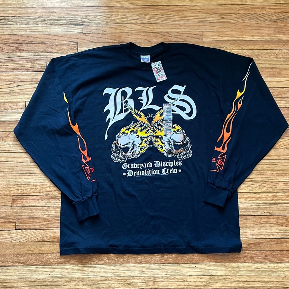 Vintage BLS Graveyard Disciples Demolition Crew Long Sleeve Shirt / XL / 2006
